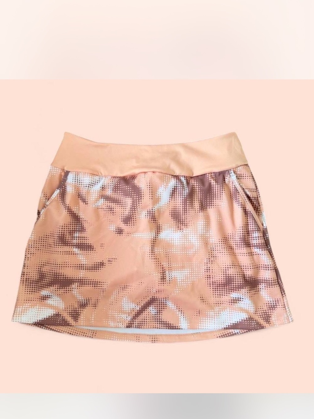 adidas Peach and White Printed Mini Skort